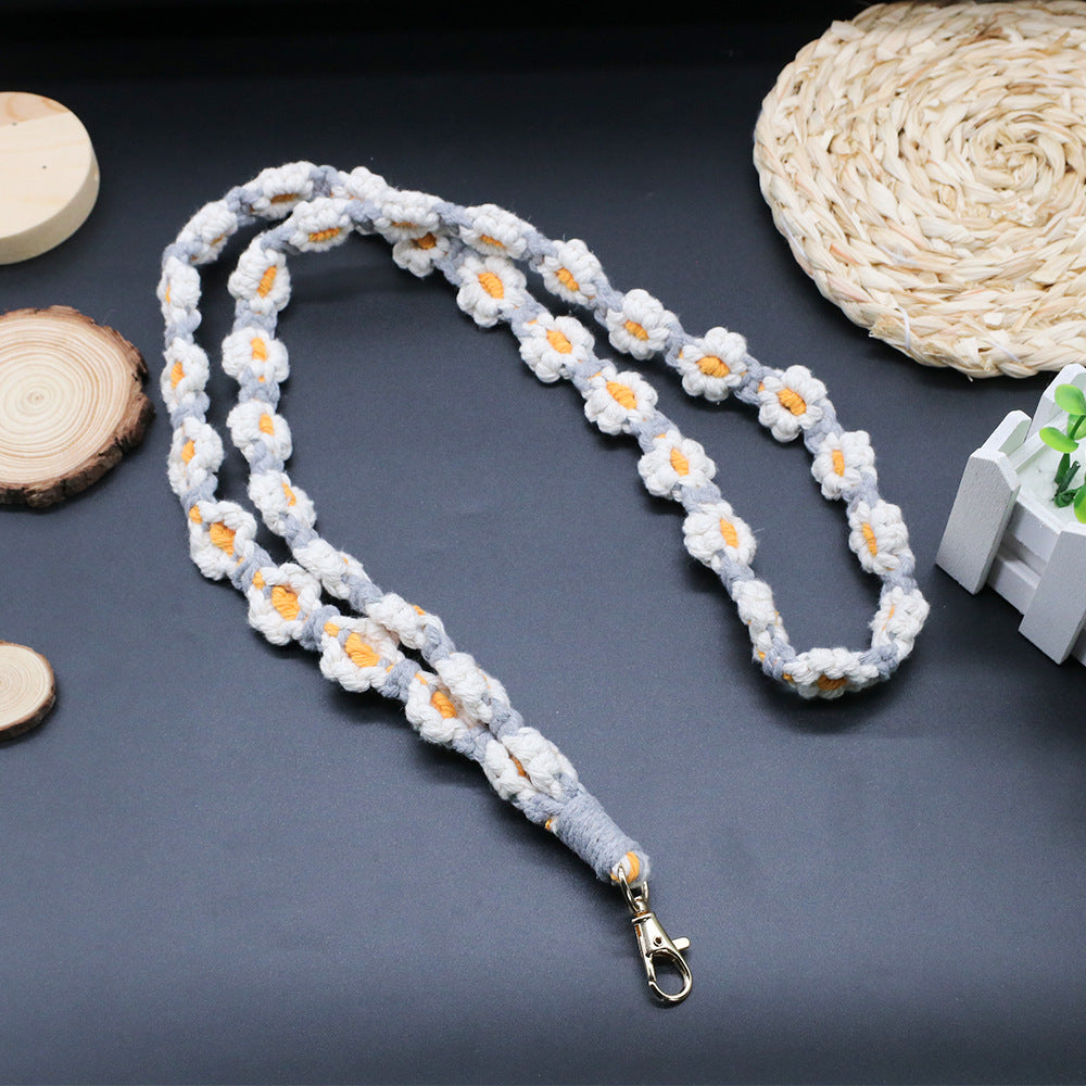 Wholesale Bohemian Daisy Flower Weave Keychain